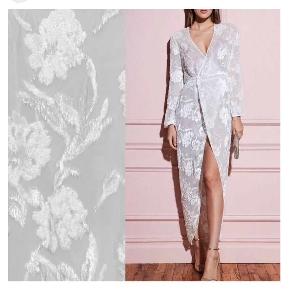 Fleur Du Mal Fil Coupe Floral Lace Wrap Dress 1